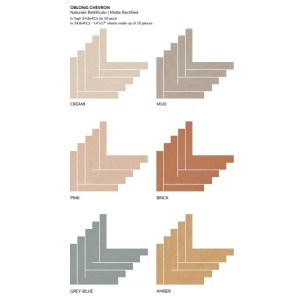 THE COLOR OBLONG CHEVRON 34,8X42,2 AMBER SQ - FIORANESE CERAMICHE TH539CH FIORANESE CERAMICHE - 1