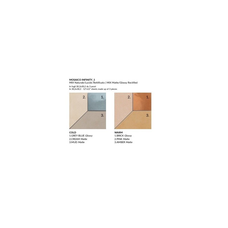 THE COLOR MOSAICO INFINITY1 WARM 30,2X30,2 RT - FIORANESE CERAMICHE TH236M1 FIORANESE CERAMICHE - 1