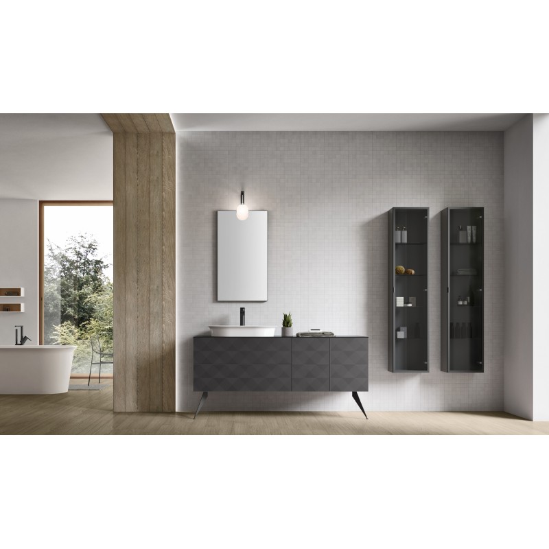 Eclipse Mobile Bagno Nero Geometrica Opaco