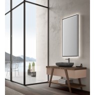 Fratino H200xL131xP56 cm washstand — Matt Antique Pink & Altino Nero sink
