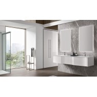 STR8 Composition STR 01 bathroom cabinet — Glossy White Mineraltek