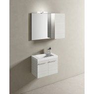 Composizione bagno Slim Plus L60xP35 Hafro-Geromin Sablè Bianco