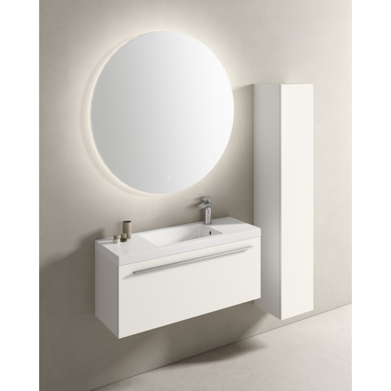 Slim Plus SLI 02 Hafro Geromin mobile bagno L100xP35 Bianco Neve