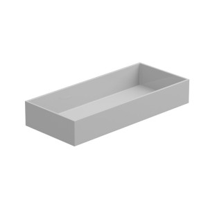 Vasque Box 80x35,5 en cristal-tech — blanc brillant