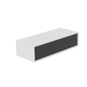 GSG Parigi Badschrank – weißes MDF, 2 Push&Pull-Schubladen