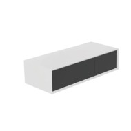 GSG Parigi Badschrank – weißes MDF, 2 Push&Pull-Schubladen