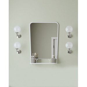 Vintage Mirrors Boogie Specchio con mensola L58xH83xD16 con finitura Bianca DEVON&DEVON - 1