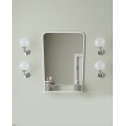 Vintage Mirrors Boogie Specchio con mensola L58xH83xD16 con finitura Bianca DEVON&DEVON - 1