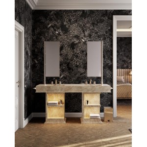 My Love Water Vanity - Mittelgroßer wandmontierter oder freistehender Waschbeckenschrank aus Steinzeug 191 x 89/199 x 60,0 DEVON