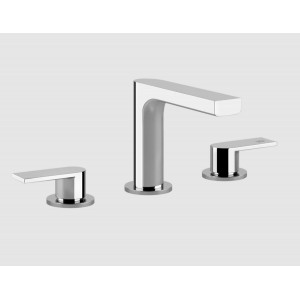 VIA MANZONI 3-hole basin mixer by GESSI (Chrome/Finox/Matte Black)