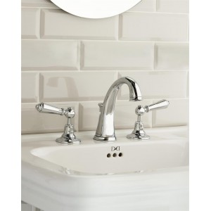 Mitigeur de lavabo 3 trous SIGNATURE avec bec haut, chrome - Devon&Devon DEVON&DEVON - 1