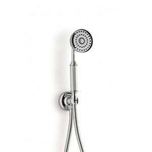 Pommeau de douche flexible SIGNATURE avec crochet mural et raccord d'eau chromé - Devon&Devon DEVON&DEVON - 1
