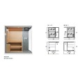 ETHOS G Sauna + Spazio Doccia  L.301 x P.180 x H.215 TIGLIO HPL - Hafro - Geromin HAFRO-GEROMIN - 1