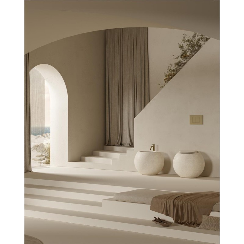 SFERA back-to-wall white floor toilet by Disegno Ceramica