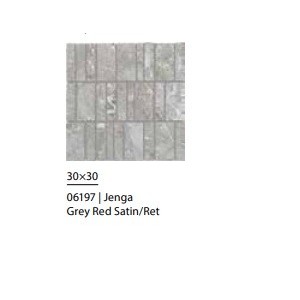 MAKRO REVOLUTION JENGA GREY RED SATIN SQ 30x30 - CERAMICHE PIEMME 06197 PIEMME CERAMICHE - 1