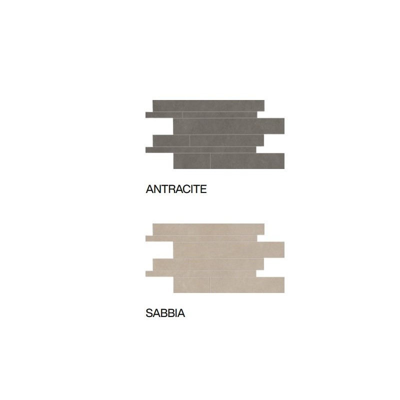 KARMAN MOSAIK 30X60  LISTELLI SFALSATI ANTRACITE CEMENTO 30X60 - PROVENZA EMILGROUP EDQX PROVENZA EMILGROUP - 1