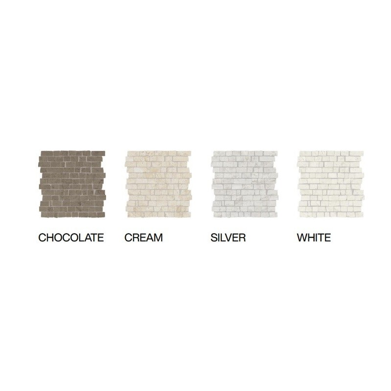 UNIQUE TRAVERTINE MINIMAL MOSAIQUE MINI BLOCK SILVER NATUREL 30X30 - PROVENZA EMILGROUP EJEF PROVENZA EMILGROUP - 1