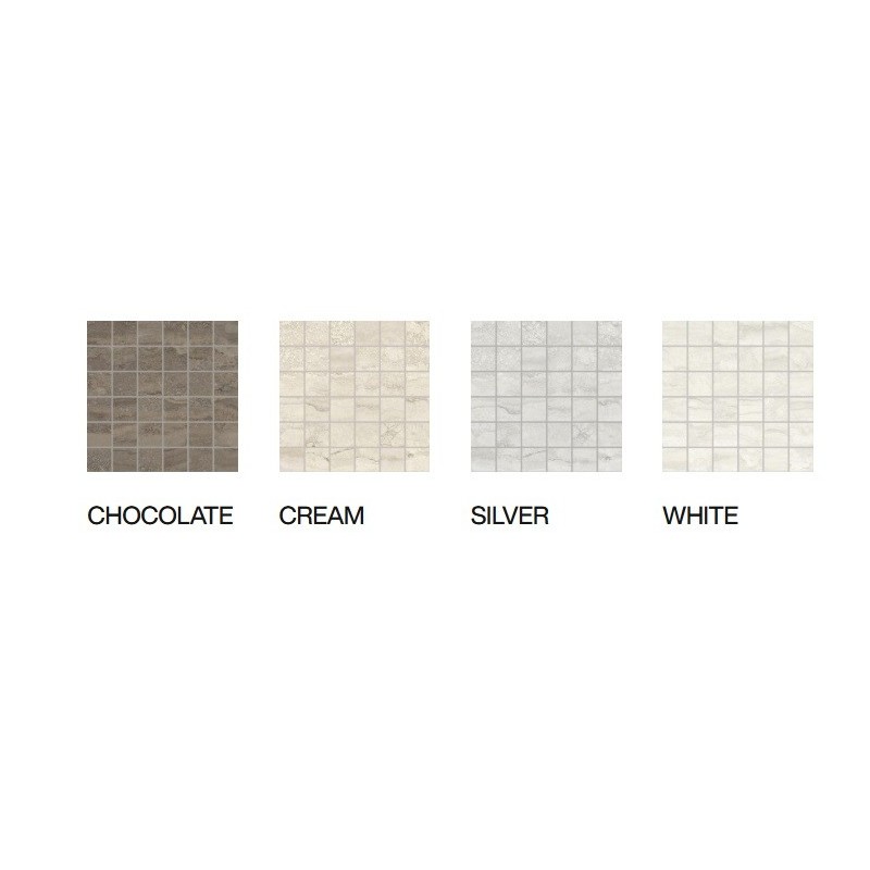 UNIQUE TRAVERTINE VEIN CUT MOSAIK 5X5 CHOCOLATE FULL GELAEPPT 30X30 - PROVENZA EMILGROUP EJTK PROVENZA EMILGROUP - 1