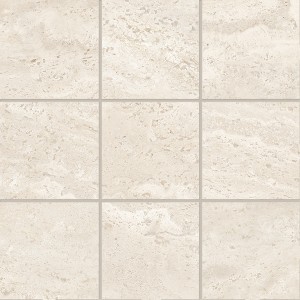 DUALTRAVERTINE PORO APERTO MOSAIQUE 10X10 WHITE NATUREL 30X30 - EMILCERAMICA ENTJ EMILCERAMICA - 1
