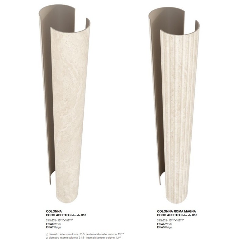 DUALTRAVERTINE PORO APERTO COLONNA BEIGE NATURAL 33,5X27,8 - EMILCERAMICA ENW7 EMILCERAMICA - 1