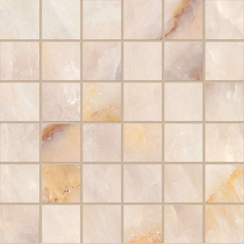 TELE DI MARMO CRYSTAL MOSAIC 5X5 EXTRA PINK FULL LAPPED 30X30 - EMILCERAMICA ENQF EMILCERAMICA - 1
