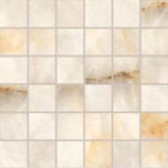TELE DI MARMO CRYSTAL MOSAIQUE 5X5 EXTRA IVORY SILKTECH 30X30 - EMILCERAMICA ENQD EMILCERAMICA - 1