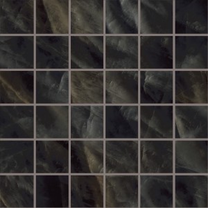 TELE DI MARMO CRYSTAL MOSAIQUE 5X5 VITRUM BLACK FULL RODEE 30X30 - EMILCERAMICA ENQJ EMILCERAMICA - 1