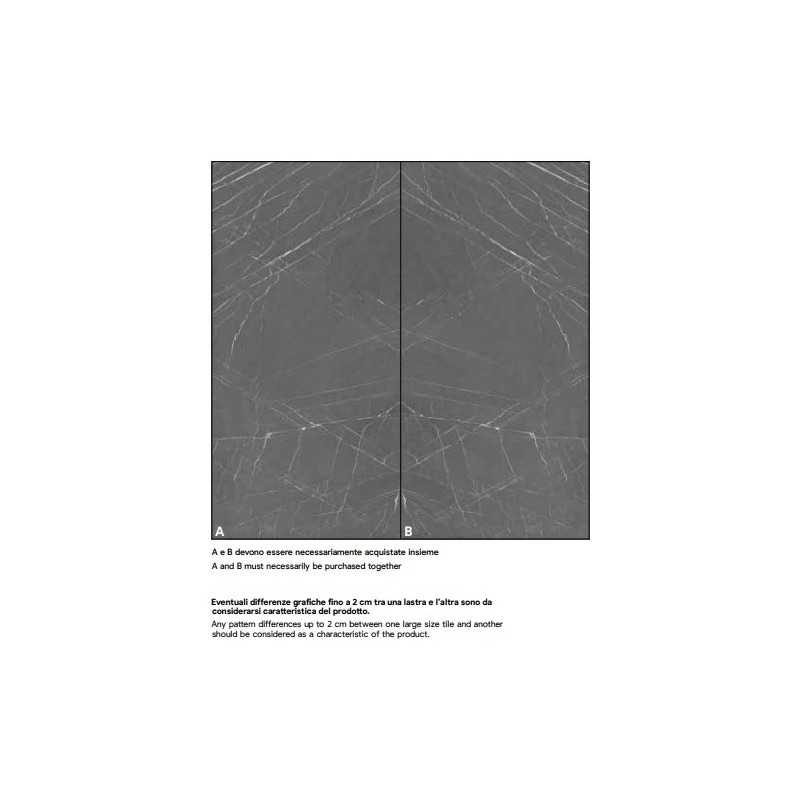 GRAFITE A LUCIDO 160X320cm 12mm - SAIME CERAMICHE T606055 SAIME CERAMICHE - 1