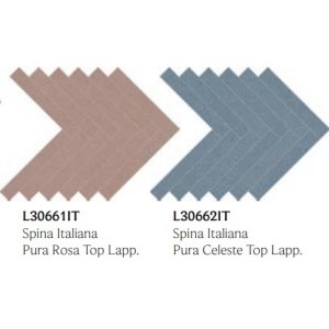 TERRAPURA PURA CELESTE MOSAIQUE SPINA ITALIANA TOP LAPPED 25X60 - FMG L30662IT FMG IRIS - 1