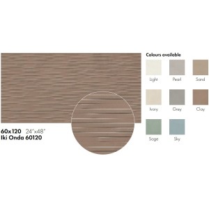 IKI ONDA CLAY 60X120 - CERAMICA SANT AGOSTINO CSAIKCLA60 CERAMICA SANT'AGOSTINO - 1
