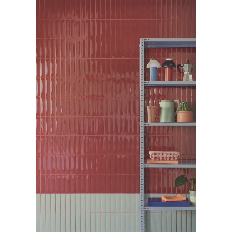 Kappa Bordeaux 5x20 glossy wall tile by 41zero42