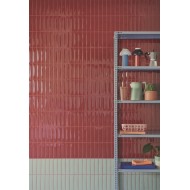 Kappa Bordeaux 5x20 glossy wall tile by 41zero42
