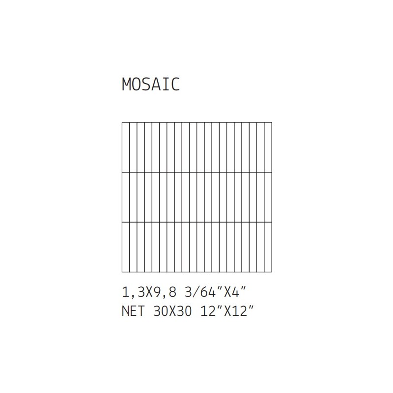 Italic Travertino Mosaic 30x30