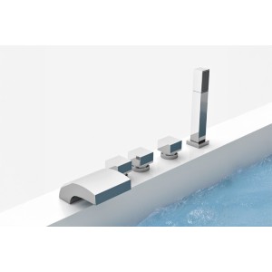 Robinet de douche LOFT B2 Mix à quatre trous avec bec cascade et flexible de douche - Hafro - Geromin HAFRO-GEROMIN - 1