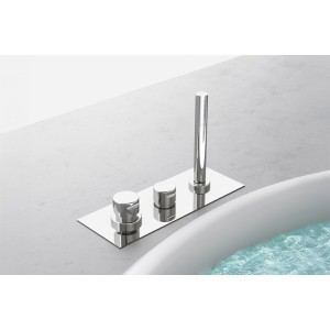 Robinet de douche trois trous PRESTIGE A1 Mix avec flexible - Hafro - Geromin HAFRO-GEROMIN - 1