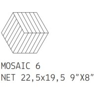 Otto Mosaik 6 Grigio 22,5x19,5