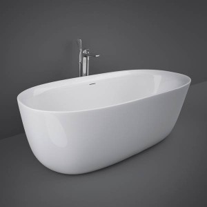 RAK Contour freestanding acrylic bathtub - Alpine White