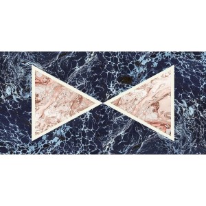 Araldica Triangoli Blu Glossy 6mm