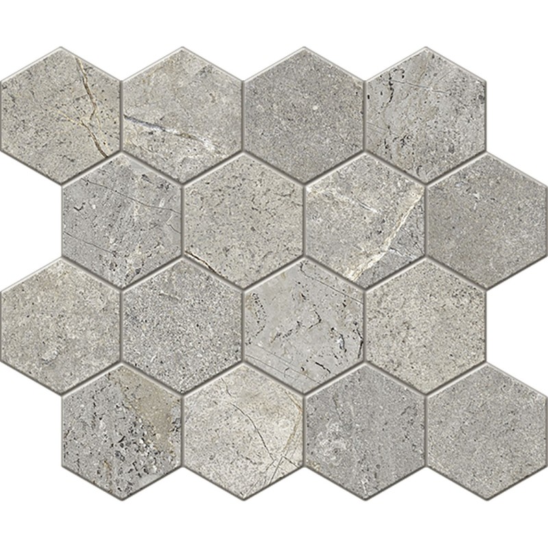 EVERSTONE Mosaico Esagono Ever Greige 25x30 cm - CERCOM