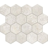 Everstone Esagono Ever White 25x30 cm mosaic by Cercom