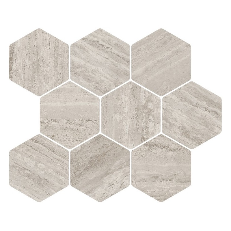 IN.CONTRO Esagono Grey ceramic mosaic 32x28 cm