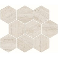 IN.CONTRO Esagono Ivory ceramic mosaic 32x28 cm