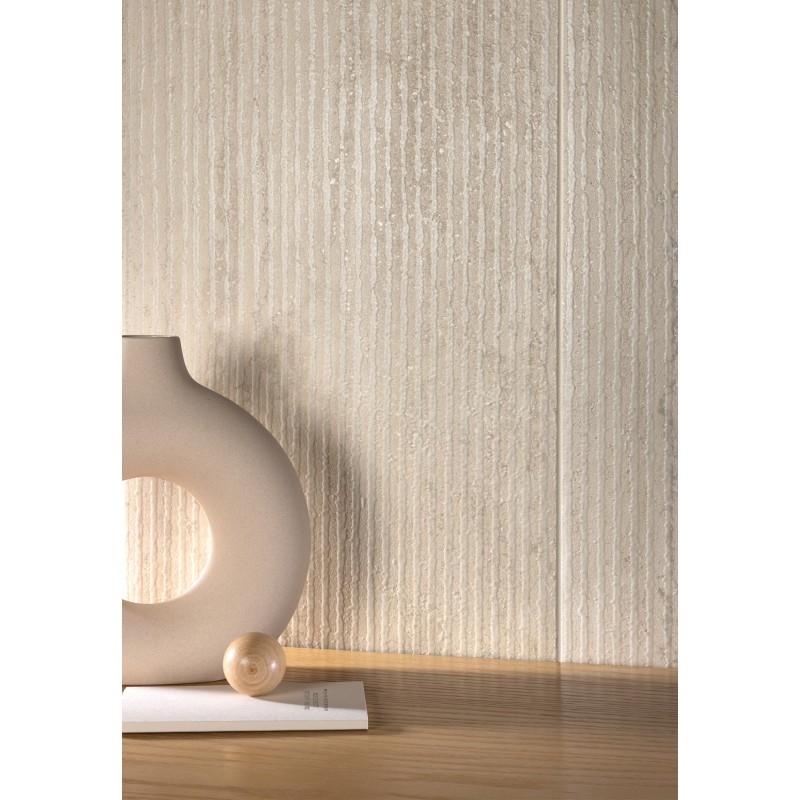 CERCOM IN.CONTRO IN IVORY LINES SQ 60x120 matt tile