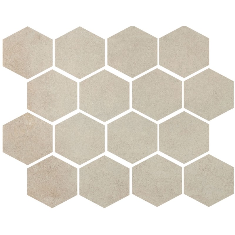 RESIDENCE hexagon cream mosaic 25x30 cm - CERCOM