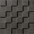 Mosaico Square 3D Black 30x30 cm - Cercom
