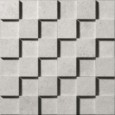 SQUARE MOSAIC CUBE 3D WHITE 30x30 cm - CERCOM