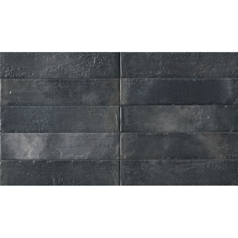 CITY BLACK MATT 6.5x29cm matt brick-effect tile