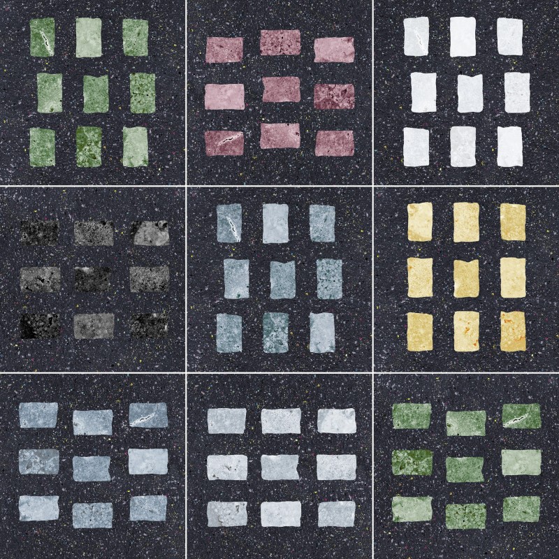 FOREVER COLOR Gemstone Black Mix 20x20cm tile