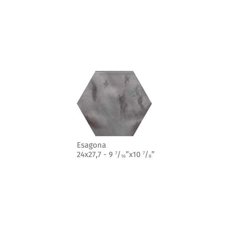 Fuoritono Esagona Fuorigrigio 24x27.7cm glossy tile