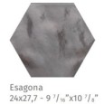 Fuoritono Esagona Fuorigrigio 24x27.7cm glossy tile